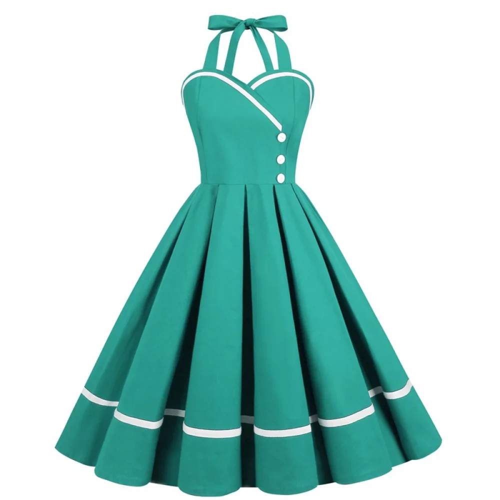 هالوين 50s 60s 80s فستان ريترو - مراجعة Vintage Fashion Dress وسعره