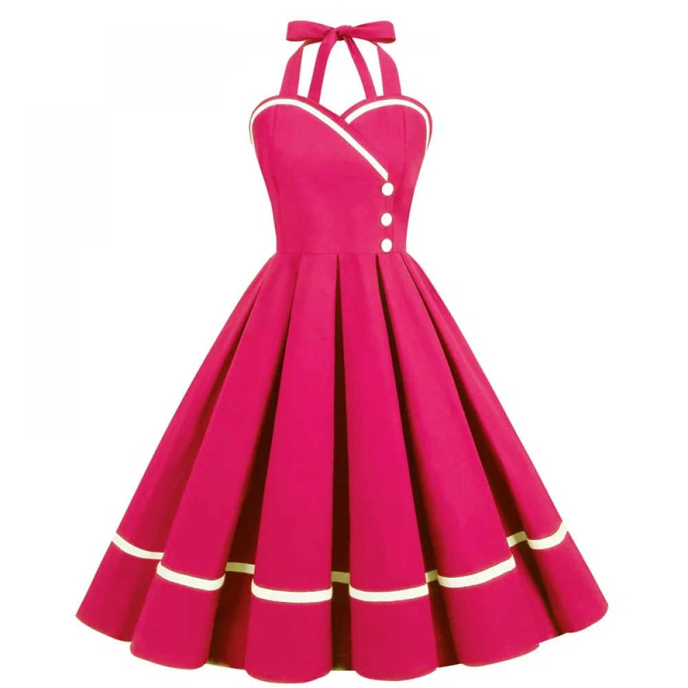 هالوين 50s 60s 80s فستان ريترو - مراجعة Vintage Fashion Dress وسعره