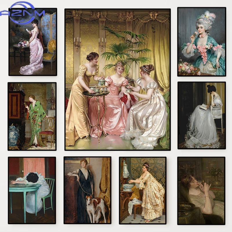 لوحة فنية جدارية عصرية بتصميم  - مراجعة Vintage Fashion Art وسعره