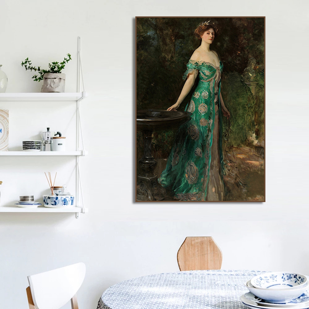 لوحة فنية تصور نساء من عصر الن - مراجعة Vintage Fashion Art وسعره