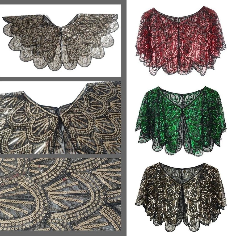 شال أرت ديكو مفرغ مزين بالخرز  - مراجعة Vintage Fashion Art وسعره