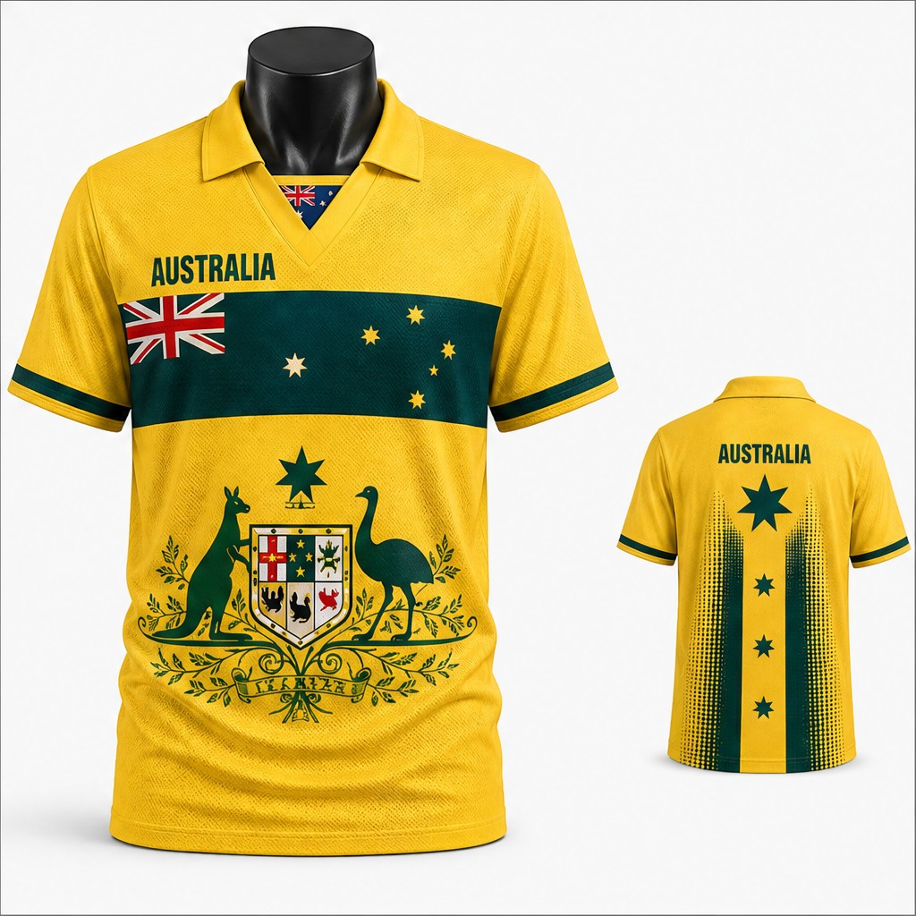قميص رجالي أسترالي مزخرف بشعار - مراجعة Vintage Fashion Australia وسعره